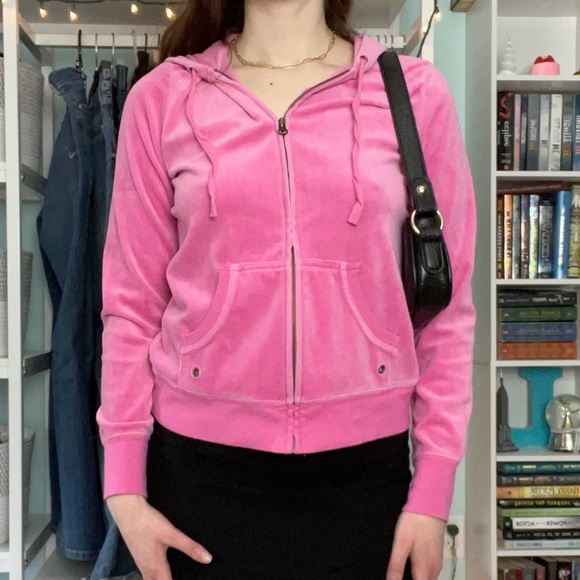 Tops Vintage Bubblegum Pink Velour Hoodie Poshmark